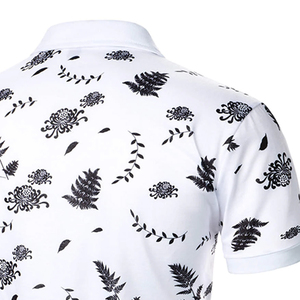 เสื้อเชิ้ตแขนสั้นลำลองสำหรับผู้ชายฤดูร้อน ผ้าแคนวาส 100% ระบายอากาศ แห้งเร็ว ทรงหลวม ปกเสื้อมีโลโก้ด้านหน้า - Product Image 3