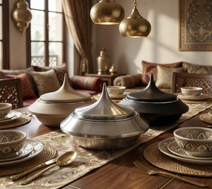 Olla de Cocina Moderna de Calidad Duradera con Acabado Plateado, Ecológica, con Tapa Cónica, Estilo Buffet, para Fiestas en Casa, Hoteles, Bodas y Eventos - Product Image 4