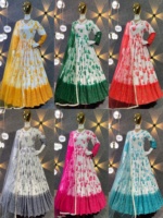 Lahenga Choli moderne en coton pour femme, longueur ras du sol, réversible, style indien pakistanais, lavable, nettoyage à sec, toutes tailles, multicolore