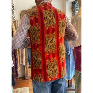 Mens 5XL <b>Nehru</b> Jacket Water-Proof Velvet Climbing Tiger Pattern Hooded Collar Button Zippered Street ODM Coated for Spring - Product Image 3