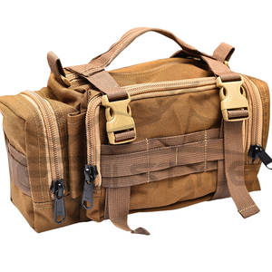 Sac de sport en toile kaki pour hommes pour les sports de plein air robuste multi-fermeture à glissière étanche pour la chasse, la randonnée et les voyages - Product Image 1