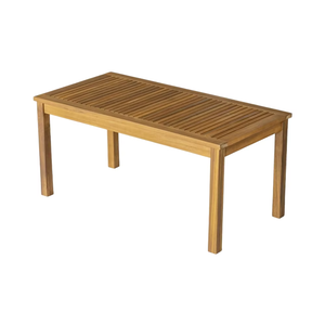 Mesa de centro rectangular para exteriores de calidad superior con cojín impermeable Diseño de listones de madera maciza Proveedor de Vietnam - Product Image 1