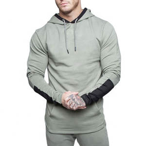 เสื้อฮู้ดแขนยาวสำหรับผู้ชายผ้าคอตตอน100% แบบสวมหัวผ้าระบายอากาศได้ดีผลิตตามสั่ง - Product Image 3