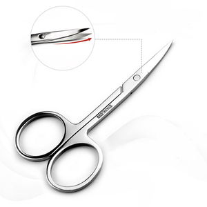 Micro ciseaux à ressort en acier inoxydable personnalisés pour la manucure Pince à cuticules pour la broderie Ciseaux à sourcils - Product Image 2