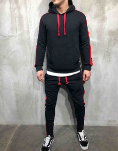 Conjunto de sudadera y pantalones de chándal en blanco 100% algodón French Terry Hoodie Hombres Oversized Boxy Fit Hoodies Chándal - Product Image 6