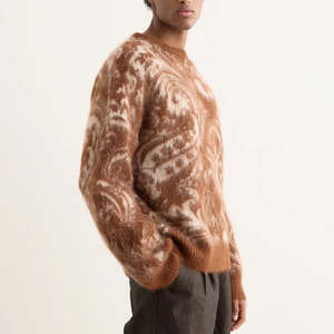 Pull à col rond en mohair pour homme, prix de gros abordable, vêtements d'hiver, tricot, streetwear tendance, pulls pour homme - Product Image 6