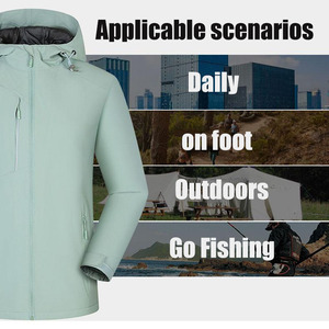 แจ็คเก็ตกันลมแฟชั่นใหม่สำหรับผู้หญิงและผู้ชาย S แจ็คเก็ตกันลมน้ำหนักเบากันลมเสื้อทำงานนุ่มกันน้ำแจ็คเก็ตเดินป่า - Product Image 2