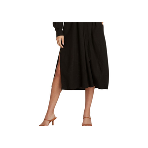 Abito chemisier midi nero Willow Nadine da donna, manica lunga, taglia media, silhouette comoda e ampia - Product Image 3