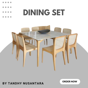 Juego de mesa y sillas de comedor de estilo simple moderno Juego de restaurante Mesa y silla de comedor súper cómodas - Product Image 4