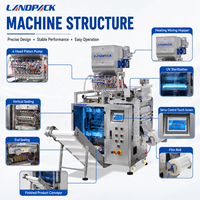 Machine d'emballage verticale multi-voies pour sachets de sauce salade, sauce mayonnaise, shampoing, sauce Béarnaise, mayonnaise liquide, huile de cuisson