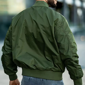 2025 High Quality Unisex Custom Logo Baseball Flight Jacket Plus Size Bomber Jackets Streetwear Manufacturer Bomber Jacket - Product Image 6