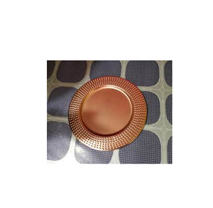 Assiette à dîner chargeur en cuivre assiette de chargeur de mariage motif papillon ensemble d'assiettes à dîner pour la maison et produit Offre Spéciale - Product Image 2