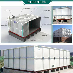 Tanque de Almacenamiento de Agua Aislado de 10000-100000 Litros/Galones, Venta Directa de Fábrica, Tanque de Agua de Fibra de Vidrio SMC GRP para Malasia y Kuwait - Product Image 6