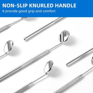 Dental <b>Inspection</b> <b>Mirror</b> Stainless Steel Anti-Fog Mouth <b>Mirror</b> Tool dental set surgical instruments Mouth <b>Mirror</b> #4 with Handle - Product Image 6