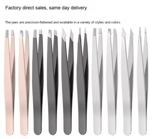 Pinzas para Pestañas de Marca Privada, Blancas, Negras y Beige, con Punta de Fibra, Logotipo Personalizado, Punta de Fibra para Extensión de Pestañas de Volumen - Product Image 2