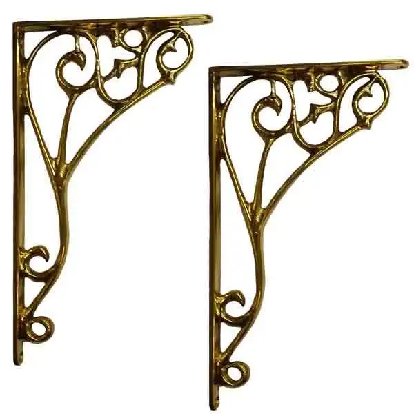 Soportes de pared de latón macizo superventas soportes de Metal antiguos de alta calidad elegantes para decoración de Hotel y hogar Uso Bajo Moq