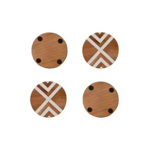 Handcrafted Indian Wood and Resin Coasters Enhance Your Table Decor with White <b>Epoxy</b> Resin - Product Image 5