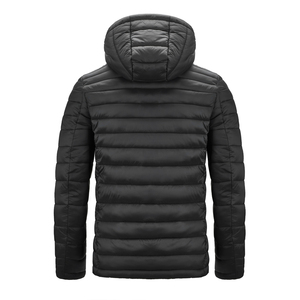 Chaqueta de Plumón Acolchada para Hombre, Talla Grande, Ligera, Abrigada para Invierno, Color Negro, Estilo Casual, con Logotipo Personalizado - Product Image 3