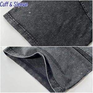 Camisetas de gran tamaño con lavado ácido para mujer, diseño personalizado, hombros caídos, manga corta, ropa de calle lavada de peso pesado, Tops - Product Image 6