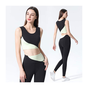 Traje de yoga para gimnasio de alta calidad para mujer, conjunto de diseño personalizado, ropa deportiva flexible de tela suave, proveedor mayorista de vendedores de Bangladesh - Product Image 2