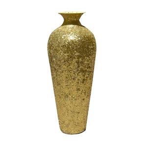 Pot de Vase de fleur en métal pour décoration de maison et de table Design de Texture fait à la main avec couleur or à un prix raisonnable - Product Image 1