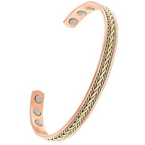 <b>Copper</b> Arthritis <b>Bracelet</b> <b>Copper</b> Hammered 100% Pure <b>Copper</b> <b>Bracelet</b> for Women and Men With 6 Powerful Magnets From India - Product Image 3
