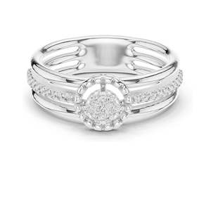 Anillo Halo con Diamante de Laboratorio Redondo Brillante de 0.19 CT para Mujer, Claridad VVS-VS EF, Oro de 18K, 14K, 10K y Plata 925, Moissanita - Product Image 2