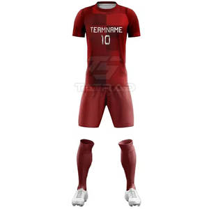 Uniformes de Fútbol Personalizados para Hombre, Ropa de Equipo Estampada de Alta Calidad, 100% Poliéster, Secado Rápido, Ligeros, Transpirables, Manga Corta - Product Image 1