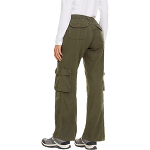 Pantalon cargo taille haute personnalisé pour femmes avec coupe réglable Pantalon à poches multiples de style baggy pour l'extérieur et vêtements décontractés - Product Image 3