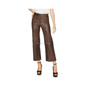 Nouveautés Pantalons décontractés pour femmes à taille haute en lin pour l'hiver, à jambes larges, imperméables, coupe-vent, légers, grandes tailles - Product Image 1