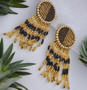 Pendientes de Hilo y Cuentas con Diseño Floral, Pendientes Personalizados con Múltiples Cuentas para Mujer, Joyería Festiva para Fiestas al Mejor Precio - Product Image 6