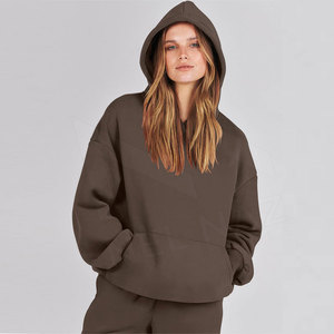 Venta al por mayor de las mejores tendencias de las mujeres Casual chándal de algodón OEM hecho a medida con transpirable 100% algodón diseño de logotipo - Product Image 5