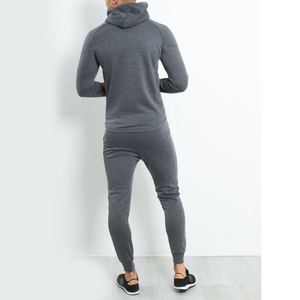 Ensemble d'hiver pour homme de haute qualité, 100% coton, grande taille, uni, respirant, marque privée, fermeture éclair, col à capuche, survêtement confortable - Product Image 5