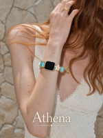 Bracelet en tissu doré pour montre connectée IWatch GT6 Pro/6/5/4/3/2 et GalaxyFit 18mm 20mm 22mm
