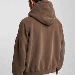 2024 Unisex Custom Heavy Fleece Pullover <b>Hoodie</b> Drop Shoulder Thickened Oversize Loose Fit New <b>Trendy</b> Winter Polyester/Cotton - Product Image 2