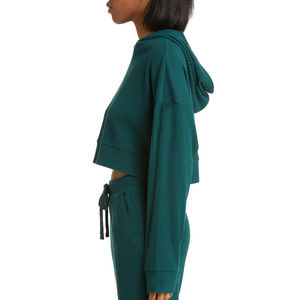 Sudadera con capucha corta exclusiva para mujer, sudadera recortada cómoda para yoga y gimnasio, sudaderas cortas con estilo, servicio OEM - Product Image 3