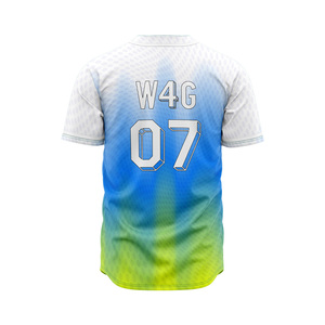 เสื้อเบสบอลผู้ชายแบบสั่งทำพิเศษ ติดกระดุมเต็มตัว ชุดกีฬาระบายอากาศ แห้งเร็ว ซับเหงื่อ ป้องกันแบคทีเรีย พร้อมโลโก้สั่งทำ - Product Image 5