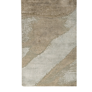Tapis rectangulaire Aprezo AKWB-3648 vert en laine et soie de bambou noué à la main, style classique abstrait, grande surface, pour la maison et la chambre d'adolescent - Product Image 4