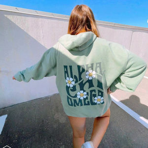 Sudadera con Capucha con Estampado de Mariposa Verde, Estilo Urbano, Felpa Acogedora, Corte Holgado, Moda Juvenil, Cálida, Informal, para Uso Diario - Product Image 6