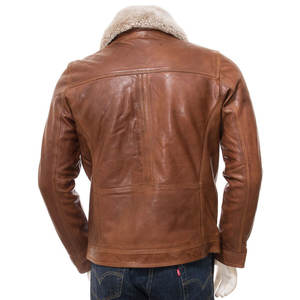 Veste d'hiver en cuir véritable à manches longues pour hommes de style High Street qualité supérieure imperméable et coupe-vent-bas prix - Product Image 2