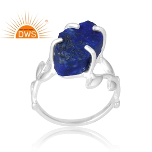 Latest Selling 925 Sterling <b>Silver</b> Natural Lapis Gemstone Stackable <b>Ring</b> Custom Jewelry For Women Gift For Her - Product Image 1