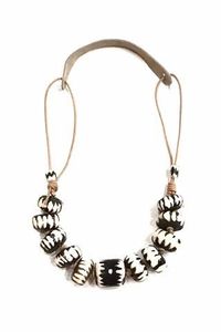 DÉCORÉ Nouvelle Arrivée Buffalo Ox Corne Collier Poli Animal Style Os Bijoux Conception Naturelle Perles Femmes Filles De Mariage - Product Image 2