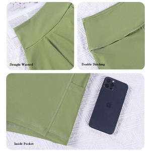 Jupe de tennis pour femme Jupe de sport pour femme avec short intégré Yoga Fitness Pantalon de survêtement élastique pour fille Jupes de golf - Product Image 3