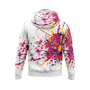 Sudaderas con Capucha Blancas y Rosas Personalizadas para Hombre, Sudaderas con Capucha de Doble Capa, Sudaderas Holgadas de Felpa 100% Algodón, Sudadera con Capucha Lisa para Hombre - Product Image 1