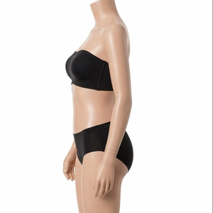 Seamless Strapless Bra and Brief Sets Soft <b>Nylon</b> Spandex <b>Fabric</b> Breathable Wireless Comfort Daily Wear Underwear Wholesale - Product Image 4