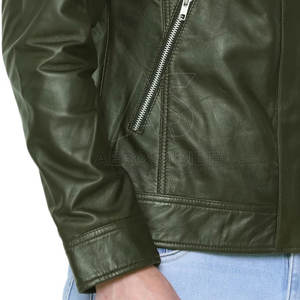 Veste en cuir de vachette de haute qualité avec logo personnalisé sur le devant, vêtements d'hiver tendance pour hommes adultes - Product Image 6