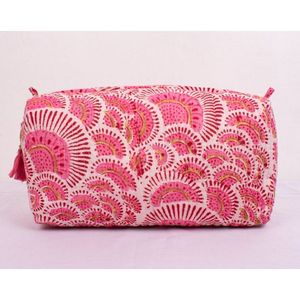 Trousse de maquillage à imprimé bloc de coton - Product Image 5