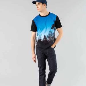 T-shirts lourds personnalisés Sublimation Design Print T Shirt 100% T-shirt en coton de qualité supérieure T-shirt pour hommes en coton peigné à col rond - Product Image 2
