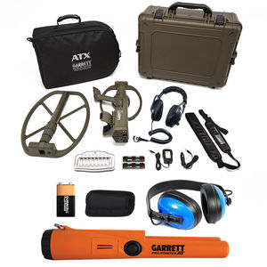เครื่องตรวจจับโลหะ GarrettS ATX Deep Seeker พร้อมหูฟังกันน้ำและหัวตรวจจับแบบ Pro Pointer AT - Product Image 1