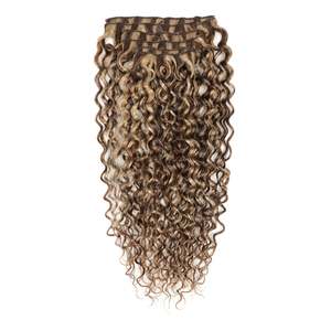 ผมต่อแบบคลิปอิน 9A Virgin Yaki ตรงธรรมชาติ ขนาด 8-36 นิ้ว สี 1B น้ำตาลเกาลัด ไฮไลท์สีบลอนด์บรอนซ์ - Product Image 4